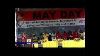 Vavi Jim lead Workers Day march [upl. by Aicertap180]