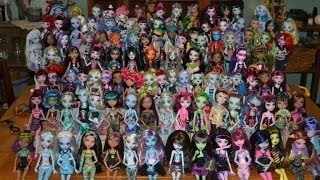 MONSTER HIGH COLLECTION OVER 200 DOLLS [upl. by Bostow]