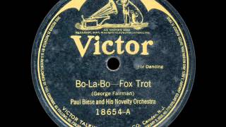 Paul Biese Novelty Orchestra BoLaBo 1919 [upl. by Yasmeen52]