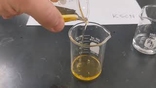 IronIII Nitrate solution  Potassium Thiocyanate solution [upl. by Jacklyn429]