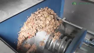 Food Waste Screw Press Dewatering  Kitchen Waste Treatment System [upl. by Wystand130]