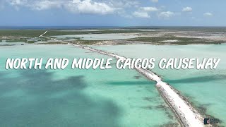 The North and Middle Caicos Causeway Turks and Caicos Islands Beautiful Drive to Middle Caicos [upl. by Atinrev]