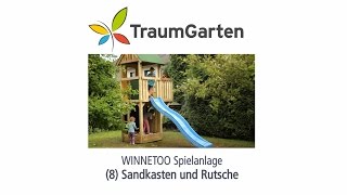 Winnetoo Spielturm Montage 8 Sandkasten und Rutsche  TraumGarten [upl. by Girardo815]