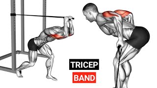 Top 5 Resistance Band Exercises for Killer Triceps  Tricep Workout [upl. by Palladin410]