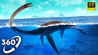 VR Jurassic Encyclopedia 27  Plesiosaurus dinosaur facts 360 Education [upl. by Gerlac]