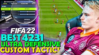 The BEST ULTRA DEFENSIVE CUSTOM TACTICS in FIFA 22  4231 CUSTOM TACTICS  FIFA 22 CUSTOM TACTICS [upl. by Ewens208]