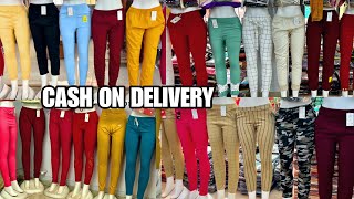 Ladies bottom wear wholesale market in Ahmedabad  Leggings jeggings palazzo kanav Factory outlet [upl. by Alimaj]