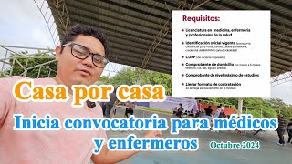 CONVOCATORIA gran oportunidad para ENFERMEROS Y MEDICOS SECRETARIA DEL BIENESTAR 🤑🤝 [upl. by Cartwell]