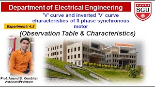 V curve and inverted V curve characteristics of 3 phase synchronous motor by SGU Electrical Dept43 [upl. by Idok]