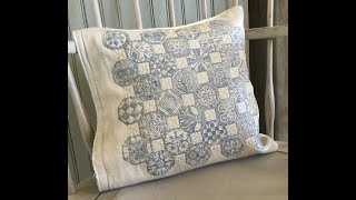 Carmens Curious Tutorial Stamp Quilt Pillow [upl. by Atnauqahs767]