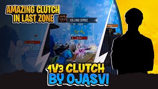 TSG OJASVI INSANE 1 VS 3 CLUTCH IN LAST ZONE MOST INSTENSE FIGHT GARENA FREE FIRE [upl. by Enirok]