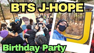 Amazing ARMY hold J HOPE Birthday Party at SEOUL FOREST near his home 💜 [upl. by Timi]