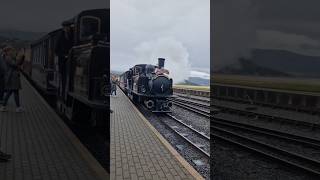 Double fairlie James spooner arriving at porthmadog station train ffestiniograilway [upl. by Eema533]