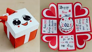 DIY  Happy New Year Card  New Year Greetings Card  2025 new year card [upl. by Rachel]