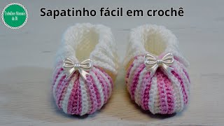 Sapatinho de crochê fácil [upl. by Nilcaj]