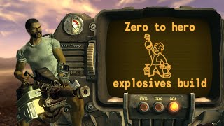 Fallout New Vegas explosives build Start to finish Very hard No exploits companions or chems [upl. by Sirtemed]