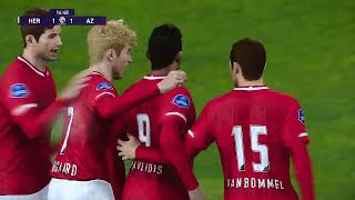 Heracles Almelo vs AZ Alkmaar PES 2021 GAMEPLAY ERD [upl. by Cinomod]