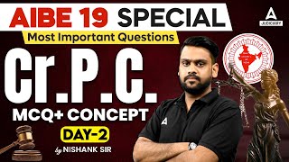 AIBE 19  CrPC Important MCQs amp Concepts  All India Bar Exam 2024  By Nishank Sir [upl. by Dusty]