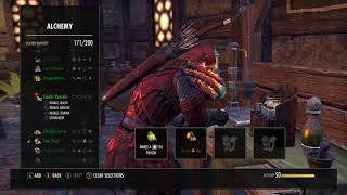 ESO Master Craft Alchemy Writ Damage Stamina Poison IX with Vitality Increase Armor Ravage Stam [upl. by Oiralih]