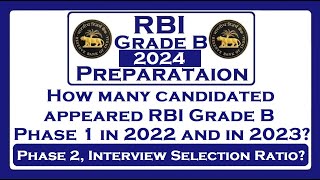 How many candidates appeared in RBI Grade B Phase 1 in 2022 and 2023 [upl. by Nanny]