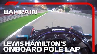 Lewis Hamiltons Pole Lap  2020 Bahrain Grand Prix  Pirelli [upl. by Abisia]