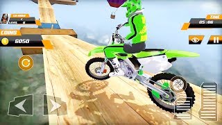 Real Extreme Green Motocross Stunts Racing Game  Bike Games  Bike 3D Games  Motocross Games [upl. by Ajnot212]