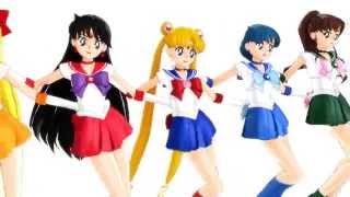 【MMDセーラームーン】 セーラーチームで美脚戦隊スレンダー 【Sailor Moon】 [upl. by Lucey]