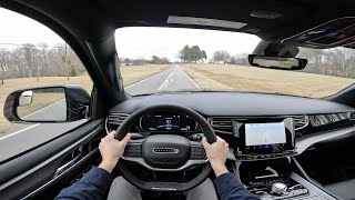 2023 Jeep Wagoneer L Carbide  POV Walkaround and Test Drive ASMR [upl. by Kinny740]