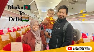 🇧🇩Dhaka To 🇮🇳Delhi By Air  Air India Flight Experience ✈️ Delhi Travel Guide Ep 1 [upl. by Otineb]