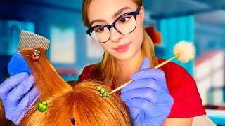 ASMR School Nurse Lice Check Roleplay👩🏻‍⚕️🐜🐛 Lice Removal amp Scalp Treatment 💆🏻‍♀️ [upl. by Daria]