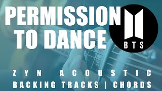 PERMISSION TO DANCE  BTS  Acoustic Karaoke  Chords [upl. by Yahc]