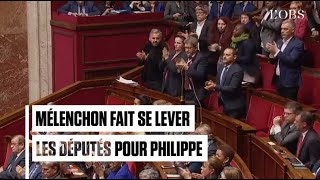 Quand JeanLuc Mélenchon fait ovationner Edouard Philippe à lAssemblée [upl. by Dihgirb]