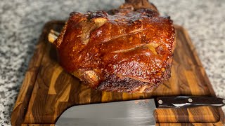 Puerto Rican Roasted Pork PERNIL with Crispy Skin  chicharron [upl. by Haimrej]