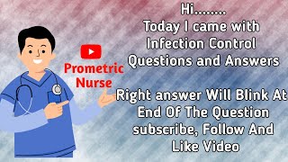 How to pass Prometric Saudi Nursing Most Repeatedly Asked 2024 infection control Topic [upl. by Ailemac]