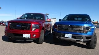 TFL 2014 Ford F150 SVT Raptor vs Ford FX4 Mashup Review Episode 4 [upl. by Ailel]