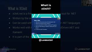 What is xUnit🤔  Introduction to xUnit  LambdaTest shorts [upl. by Harleigh623]