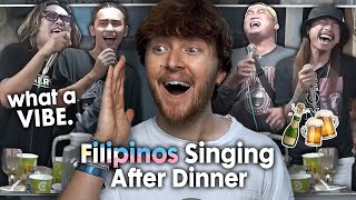 THIS IS A VIBE Filipinos Singing After Dinner  Limuel Llanes and Friends  Reaction [upl. by Miuqaoj]