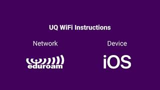 Eduroam Wifi  iOS Guide [upl. by Charbonnier]