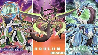 Yu Gi Oh Master Duel  Season 34  01  Pendulum Magician  Supreme King ZARC [upl. by Aleece448]