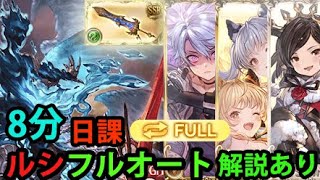 【日課】ルシHL 8分前後 フルオート 解説あり 極星剣採用型 土属性【グラブル】 Lucilius HL Full Auto Earth with Walkthrough GBF [upl. by Llecrad12]