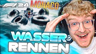 Monaco UNTERWASSER mit SLICKS FAHREN in F1 24 💧  CutterLukas [upl. by Anerok]