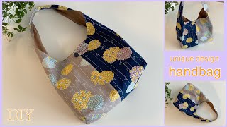 2色合わせハンドバッグ 2 colors of fabrics in one bag How to make  diy [upl. by Hall]