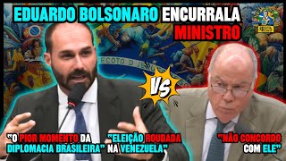 Eduardo Bolsonaro encurrala embaixador de Lula Mauro Vieira “eleição roubada na Venezuela” [upl. by Yreva]