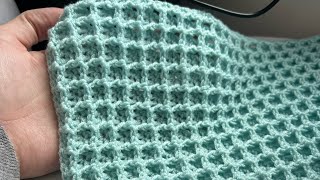 Waffle Crochet Stitch Tutorial [upl. by Tim]