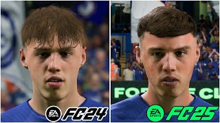 FC 24 VS FC 25 Player Faces Chelsea [upl. by Erdnassac952]