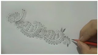 mehndi designs with pencil 🥰🍀 [upl. by Tseng]