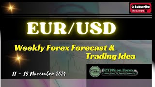 EURUSD Weekly Forex Forecast for 11  15 November 2024 by CYNS on Forex [upl. by Atinnor145]