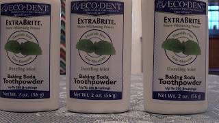 EcoDent ExtraBrite Dazzling Mint Tooth Whitener Without Fluoride REVIEW [upl. by Karlotte]