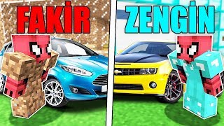 ZENGİN ARABA VS FAKİR ARABA 😱  Minecraft [upl. by Wojak231]