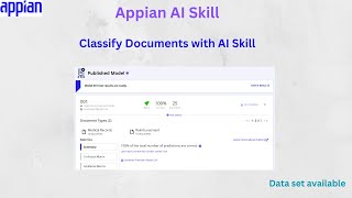 Appian AI Skill Intro  Classify Document using AI Skill  Appian Tutorial [upl. by Landon]